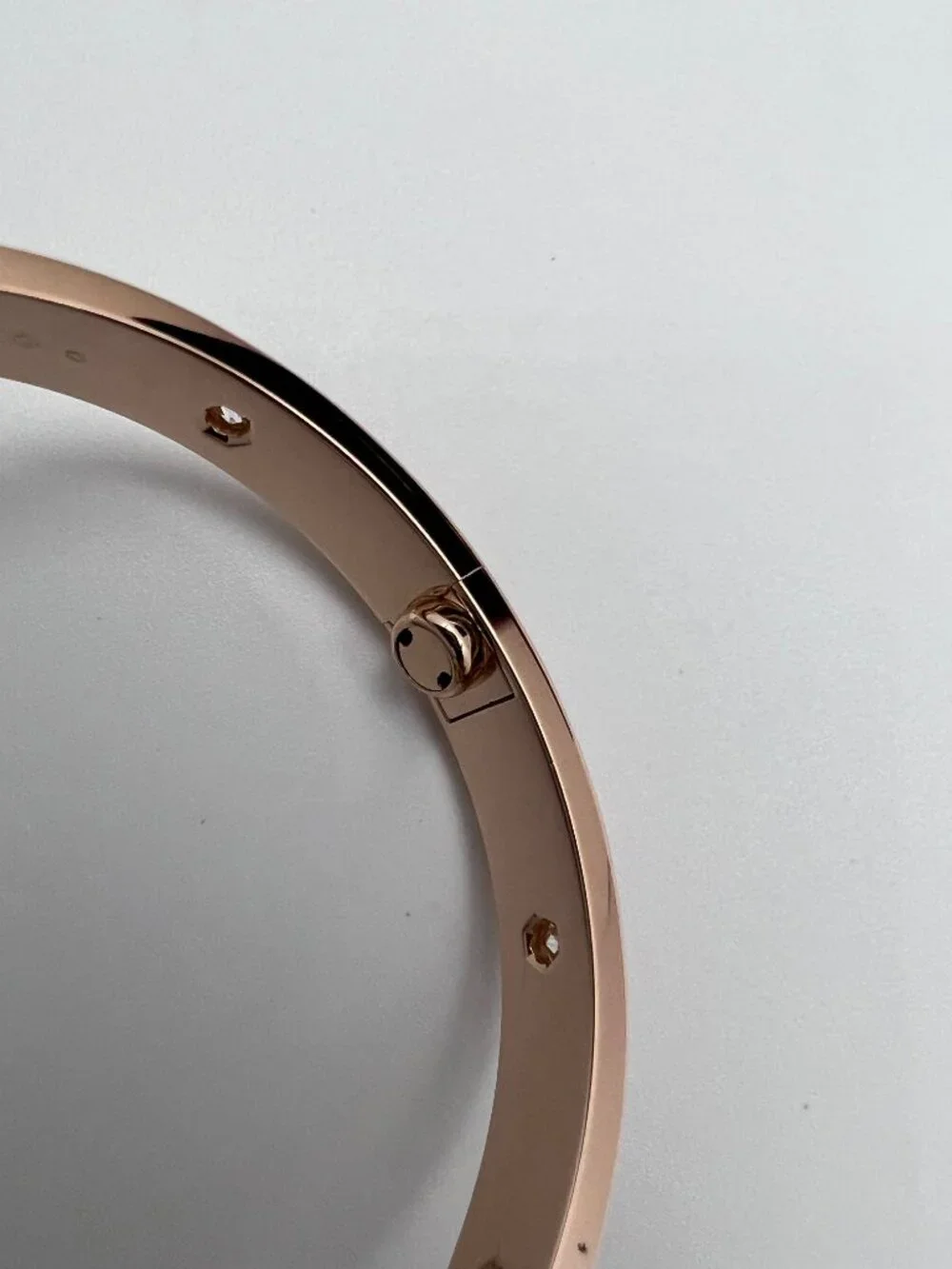 Cartier Love Bracelet Classic Model 10 Diamond 18K Rose Gold Size 17